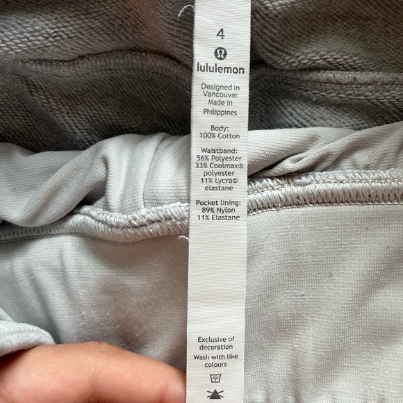 Lululemon Hot Grey Cotton Lounge Sweat Shorts - Picture 5 of 5